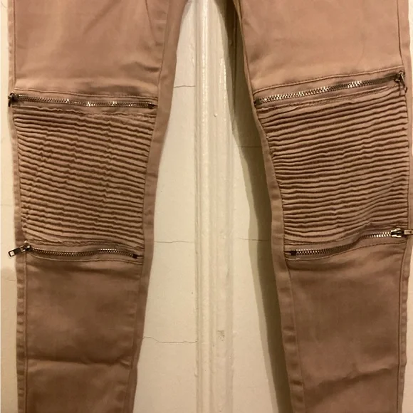 Missguided Denim sz 6 Zip knee Highwaisted Biker Skinny Jeans NWT - Picture 4 of 5